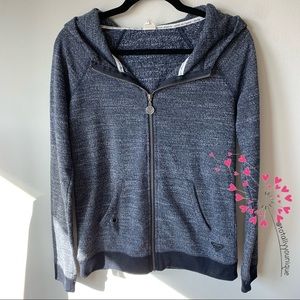 Roxy Two Toned Blue Zip Hoodie